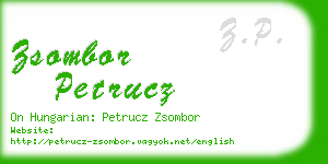 zsombor petrucz business card